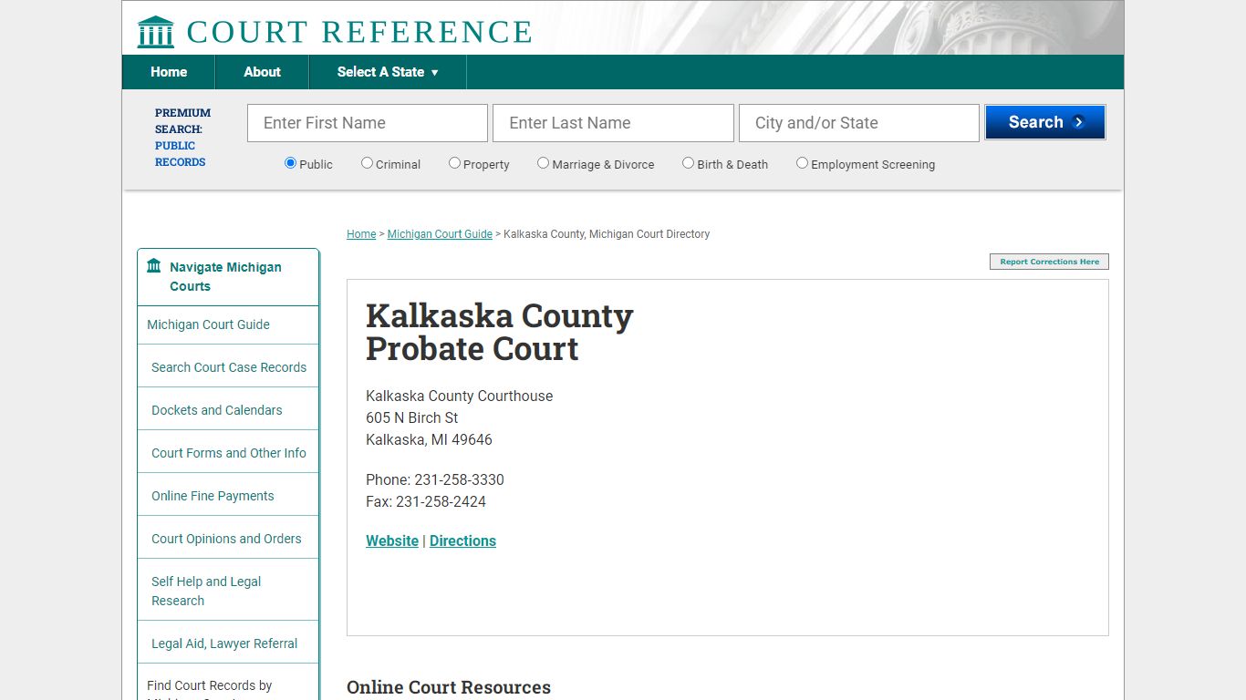 Kalkaska County Probate Court - Court Records Directory