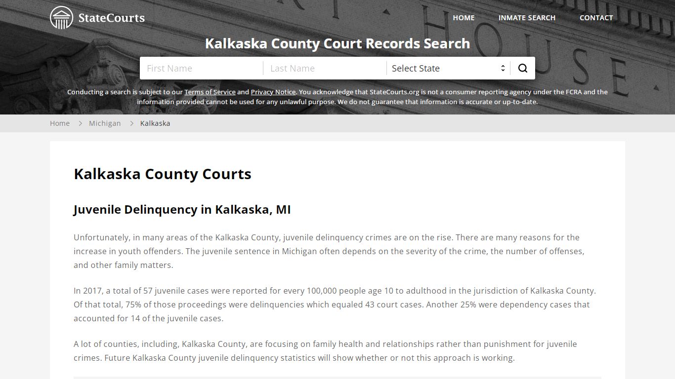Kalkaska County, MI Courts - Records & Cases - StateCourts