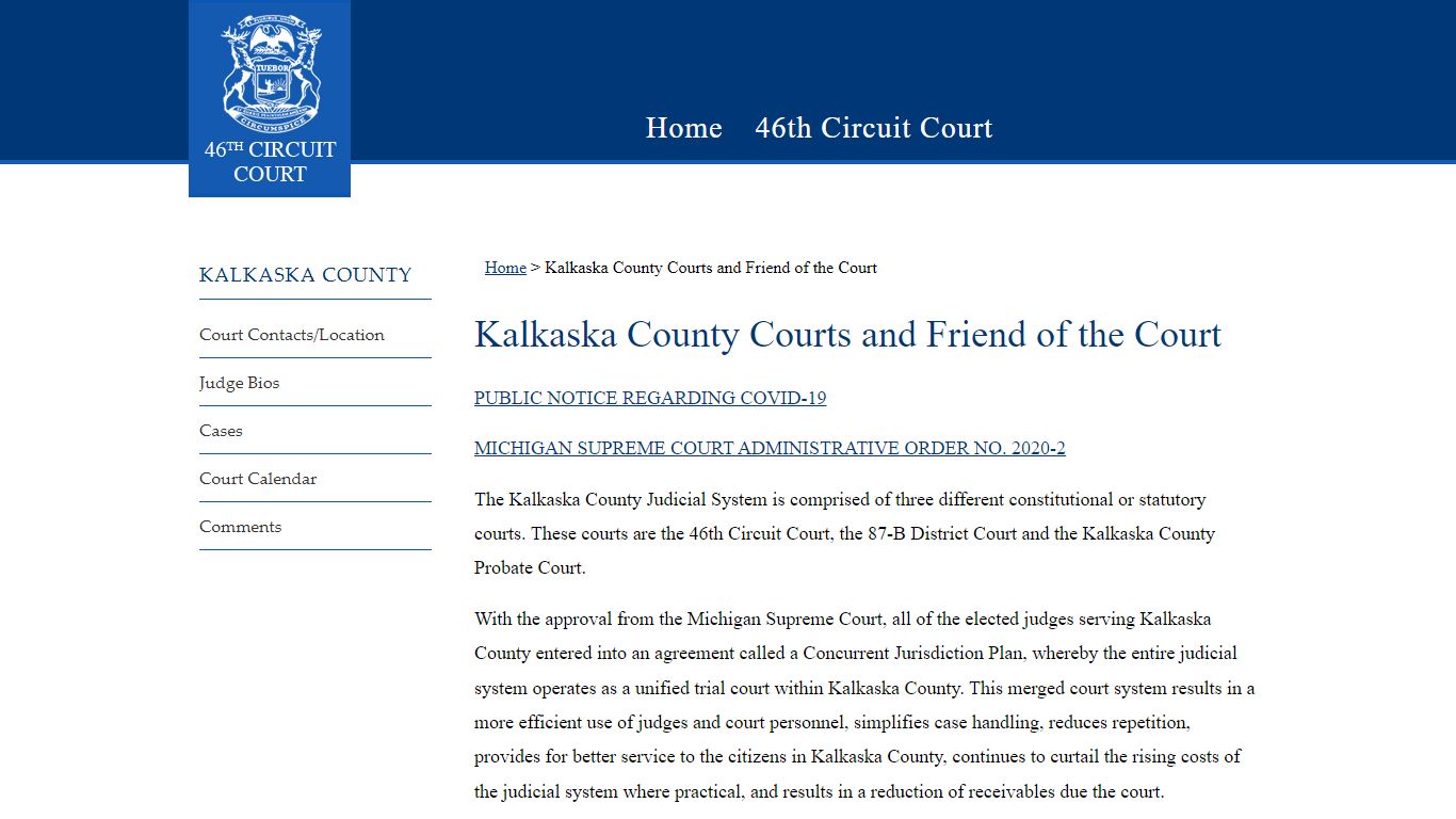 Kalkaska County Courts and Friend of the Court