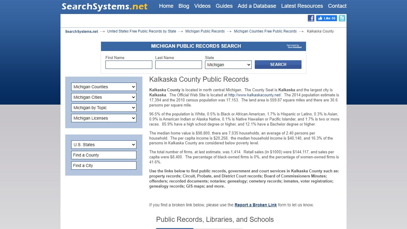 Kalkaska County Criminal and Public Records